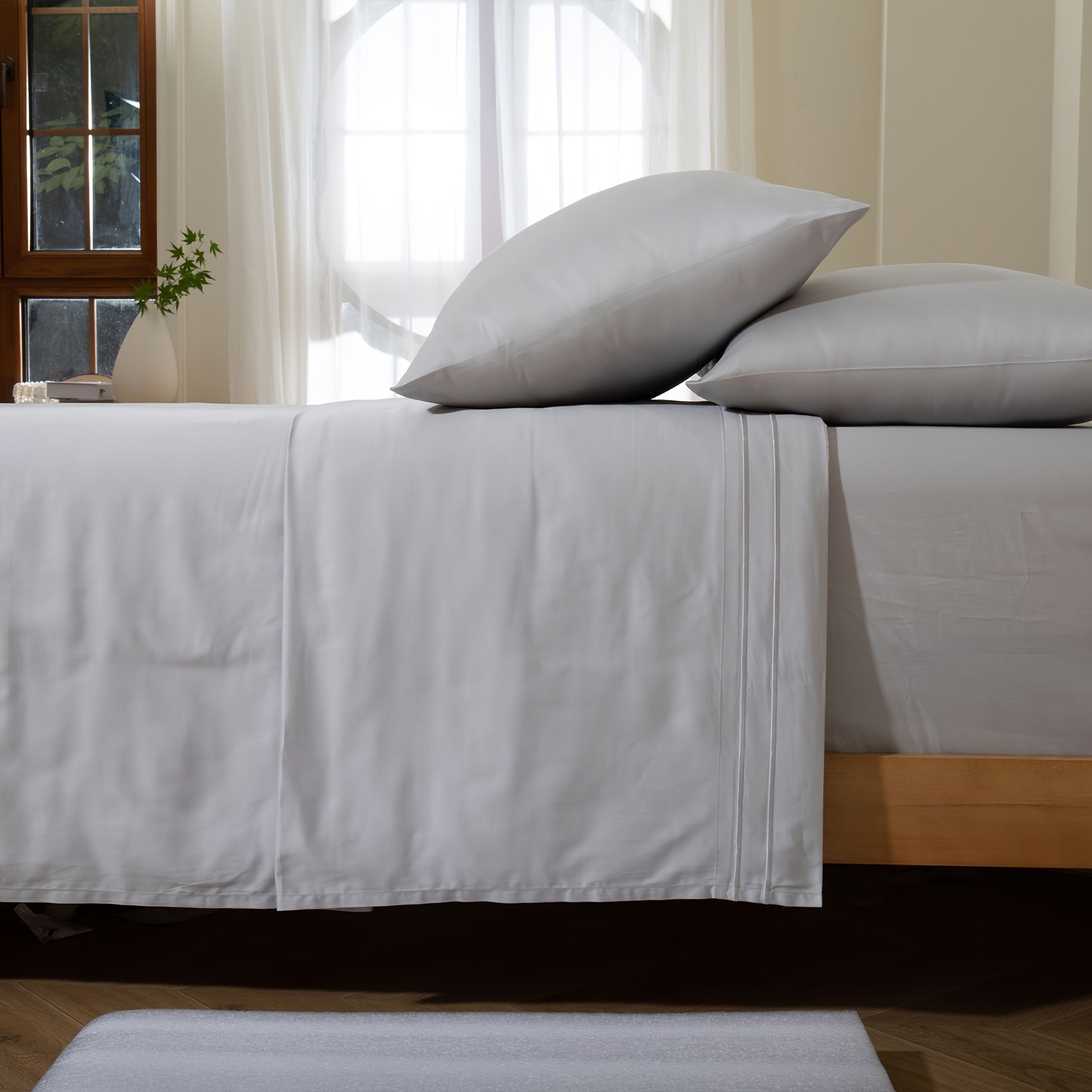 100% Cotton Sheets for Twin\u002FQueen\u002FKing Size Bed, 300 Thread Count Luxury, Cooling Bed Sheets, Deep Pocket Up to 15\