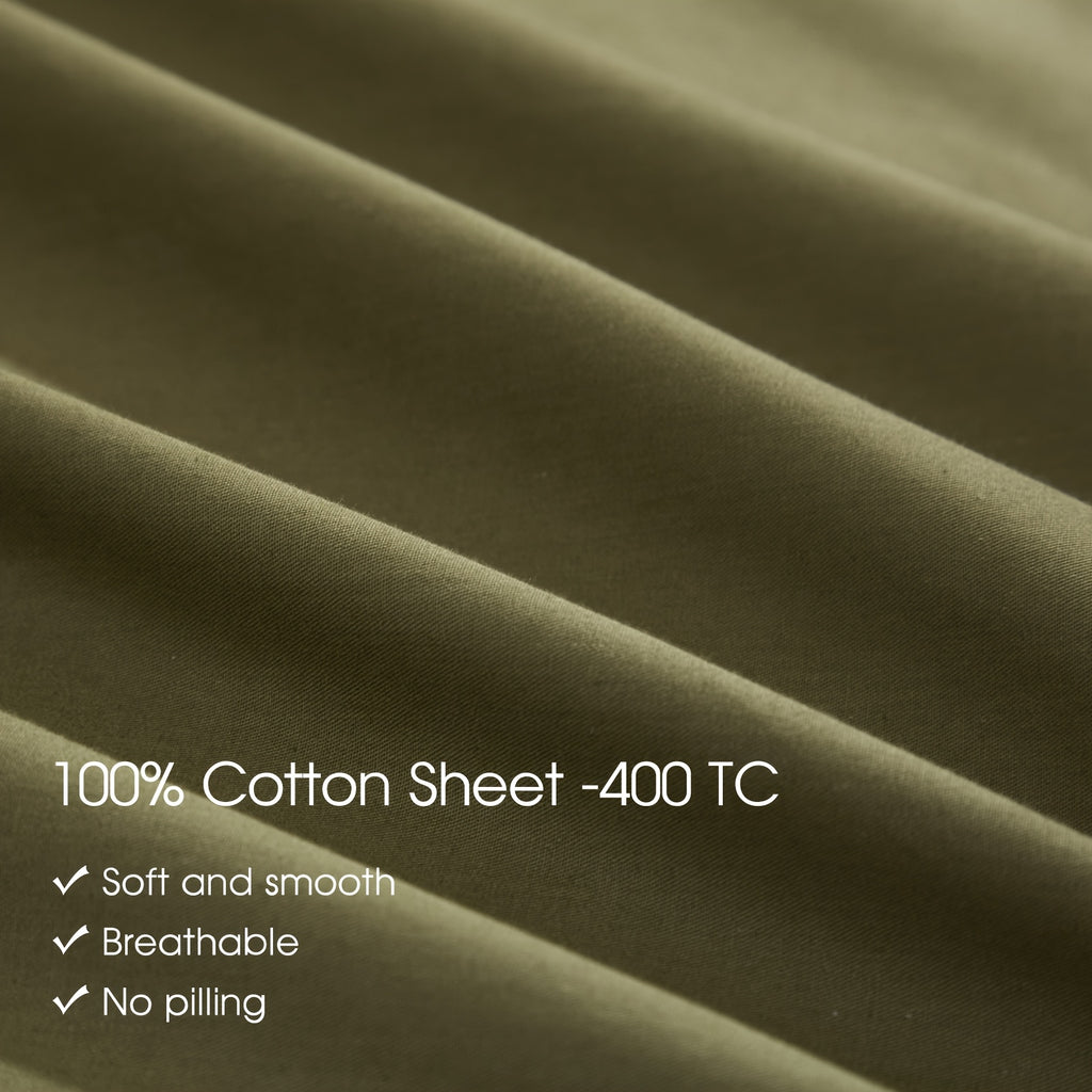 1 Set IVELLOW 600 Thread Count Sheet Set - Deep Pocket, All-Season, Sanded Craftsmanship, Digital Print Floral Pattern, Soft Breathable Fitted & Flat Sheets with Elastic Band, Machine Washable