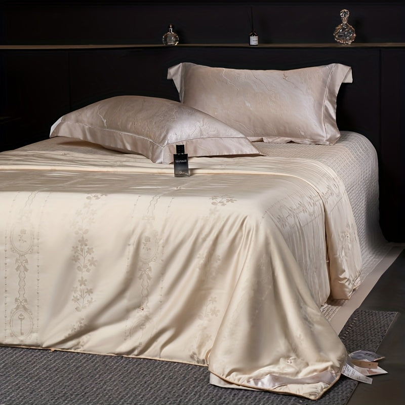 100% Silk Quilt - Handmade Four Seasons Thin Quilt, Soft and Breathable